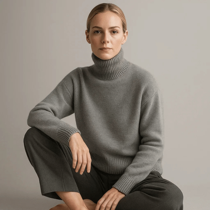 Restful Oversized Turtleneck Sweater For Women | Elaraine