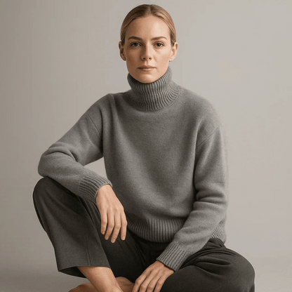 Restful Oversized Turtleneck Sweater For Women | Elaraine