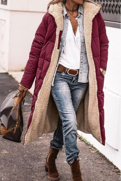 Antique Elegant Reversible Long Coat For Women | Elvie