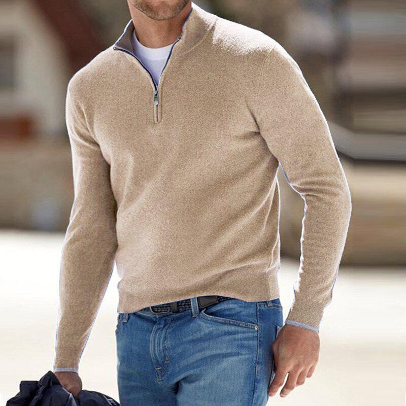 Spring Half Zip Casual Sweater For Men | Martin
