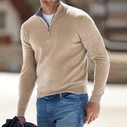 Spring Half Zip Casual Sweater For Men | Martin