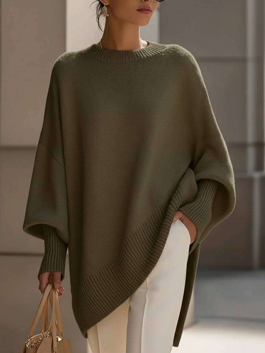 Embroidered Relaxed Oversized Sweater For Women | Erin