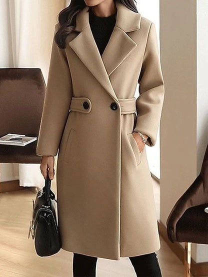 Camellia Tailored Longline Overcoat for Women | Valeria