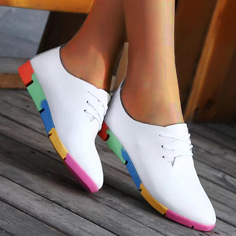 Urban Colour Block Lace Up Shoes For Women | Cecille