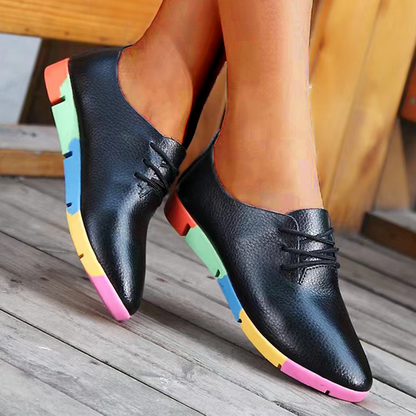 Urban Colour Block Lace Up Shoes For Women | Cecille