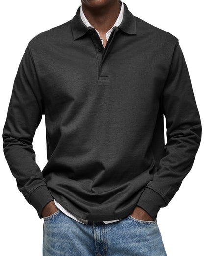 Riviera Classic Long Sleeve Polo Shirt For Men | Tristan