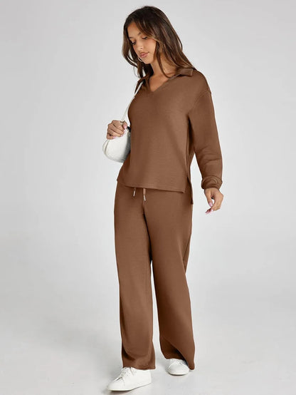 Designer Cozy Minimalist Two Piece Set For Women | Mirelena