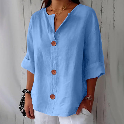Permanent Classic everyday blouse with relaxed fit for women | Elara