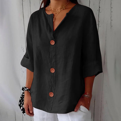 Permanent Classic everyday blouse with relaxed fit for women | Elara