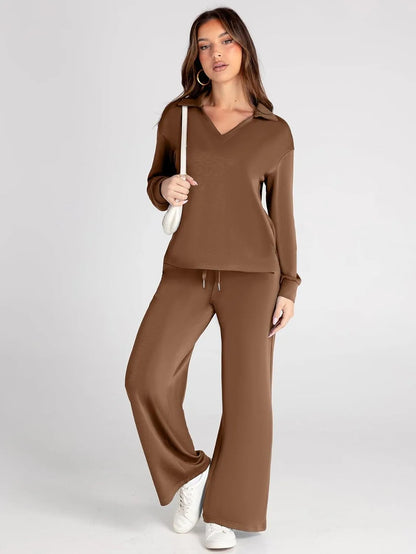 Designer Cozy Minimalist Two Piece Set For Women | Mirelena
