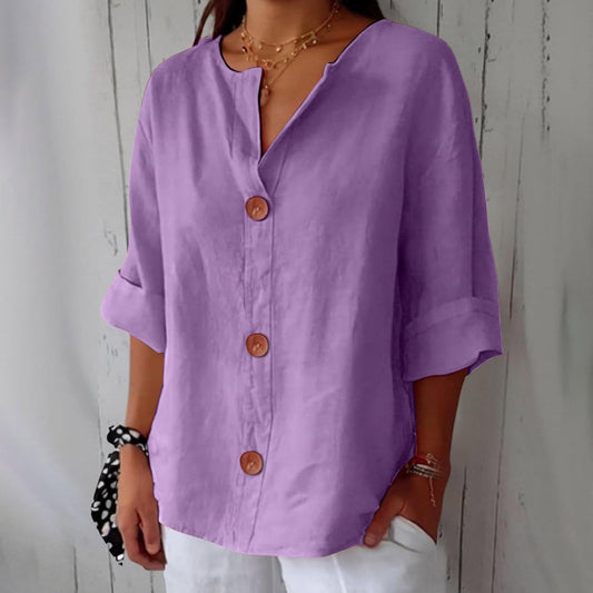 Permanent Classic everyday blouse with relaxed fit for women | Elara
