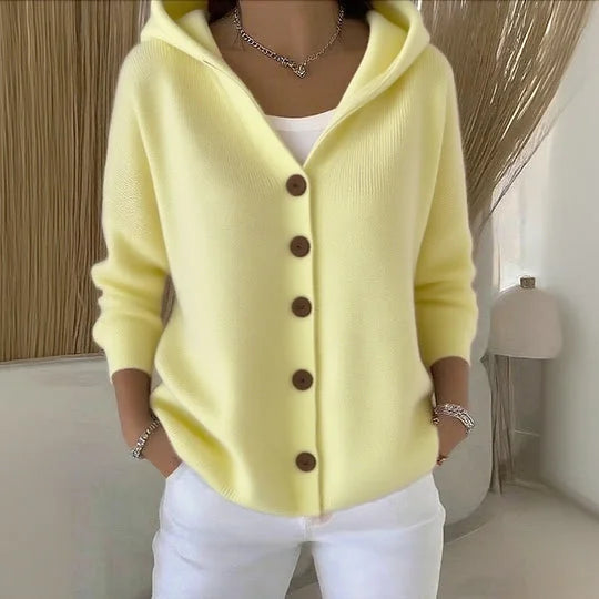 Enduring Hooded Button Cardigan for Women | Elowen
