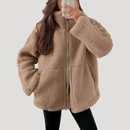 Lakeside Teddy fleece zip-up jacket for women | Noelle