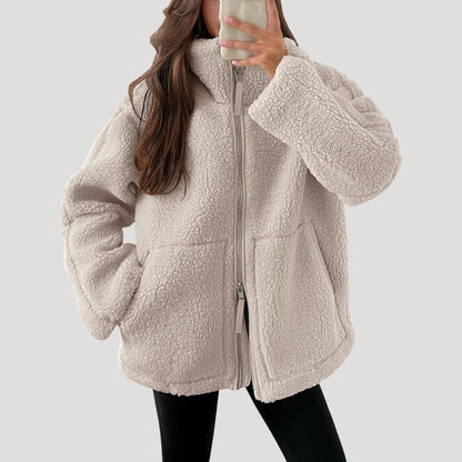 Lakeside Teddy fleece zip-up jacket for women | Noelle