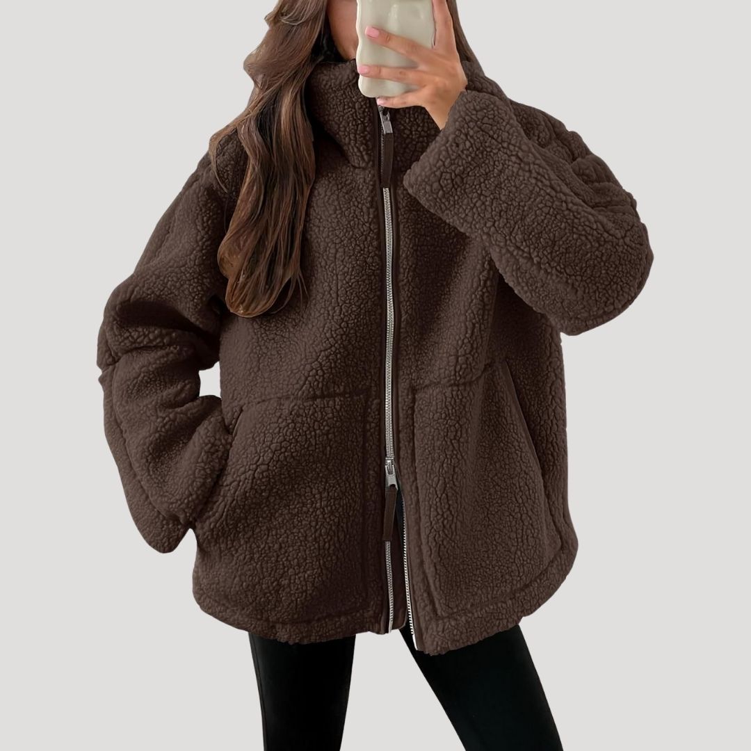 Lakeside Teddy fleece zip-up jacket for women | Noelle