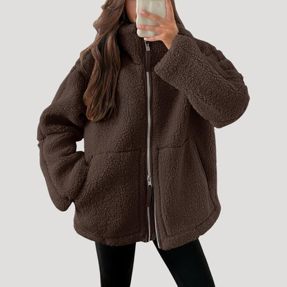 Lakeside Teddy fleece zip-up jacket for women | Noelle