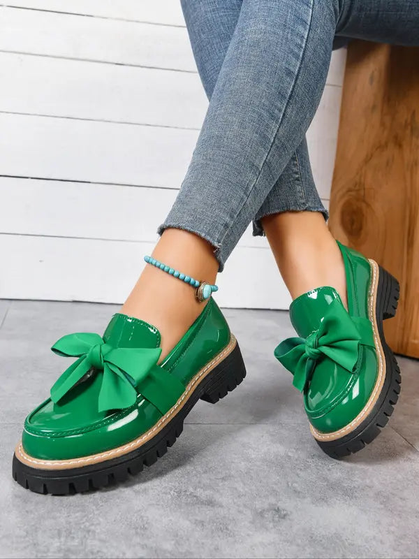 Murmured Artisan loafers with bow detail for women | Chelsea