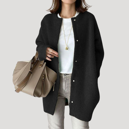 Coastal Long knit cardigan with relaxed silhouette for women | Arlette