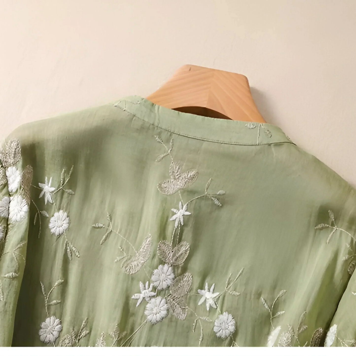 Conscious Embroidered Floral Button Blouse For Women | Liora