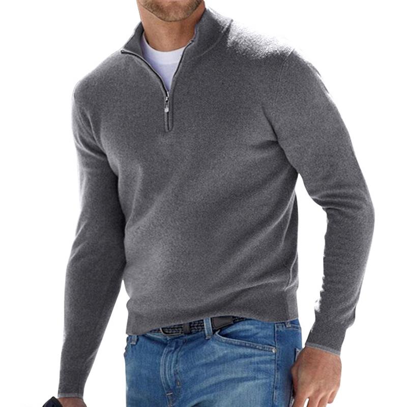 Spring Half Zip Casual Sweater For Men | Martin