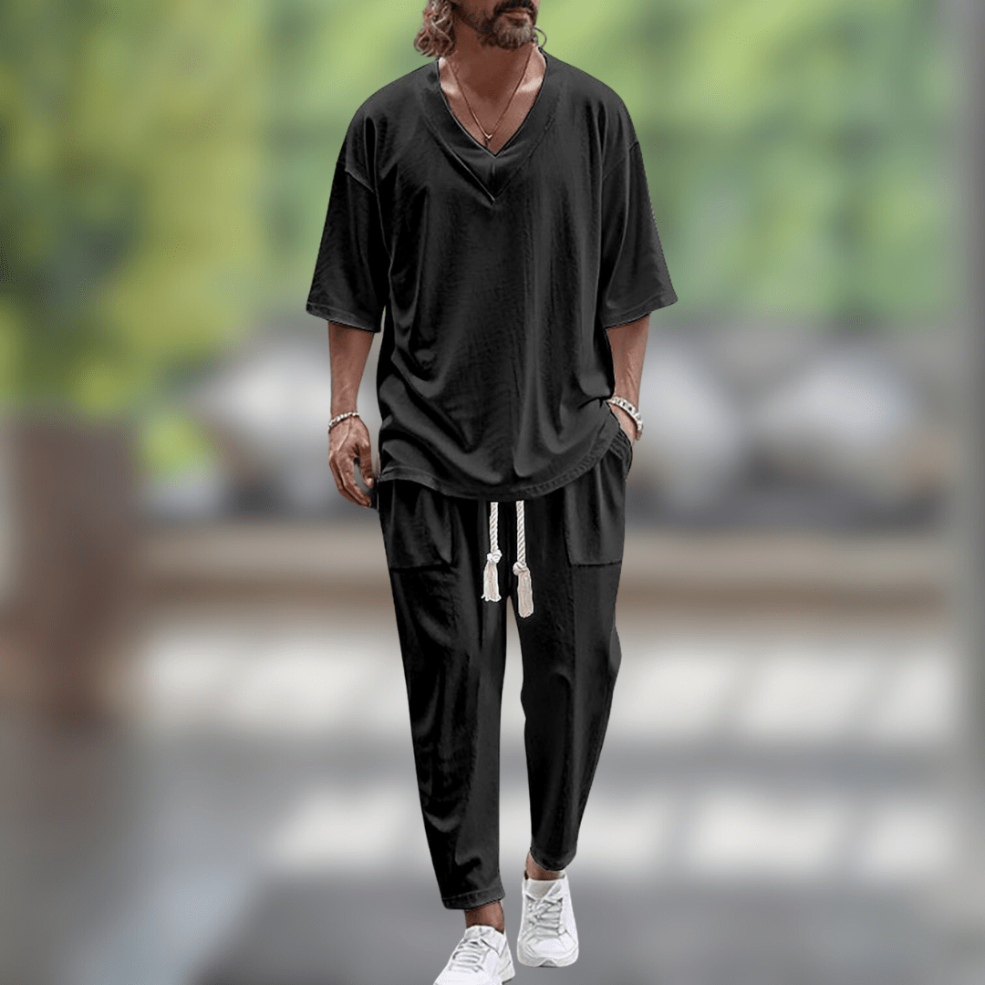 Dreamy Relaxed Fit Two Piece Set For Men | Kaelen