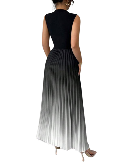 Edwardian Elegant Ombre Sleeveless Dress For Women | Mirella