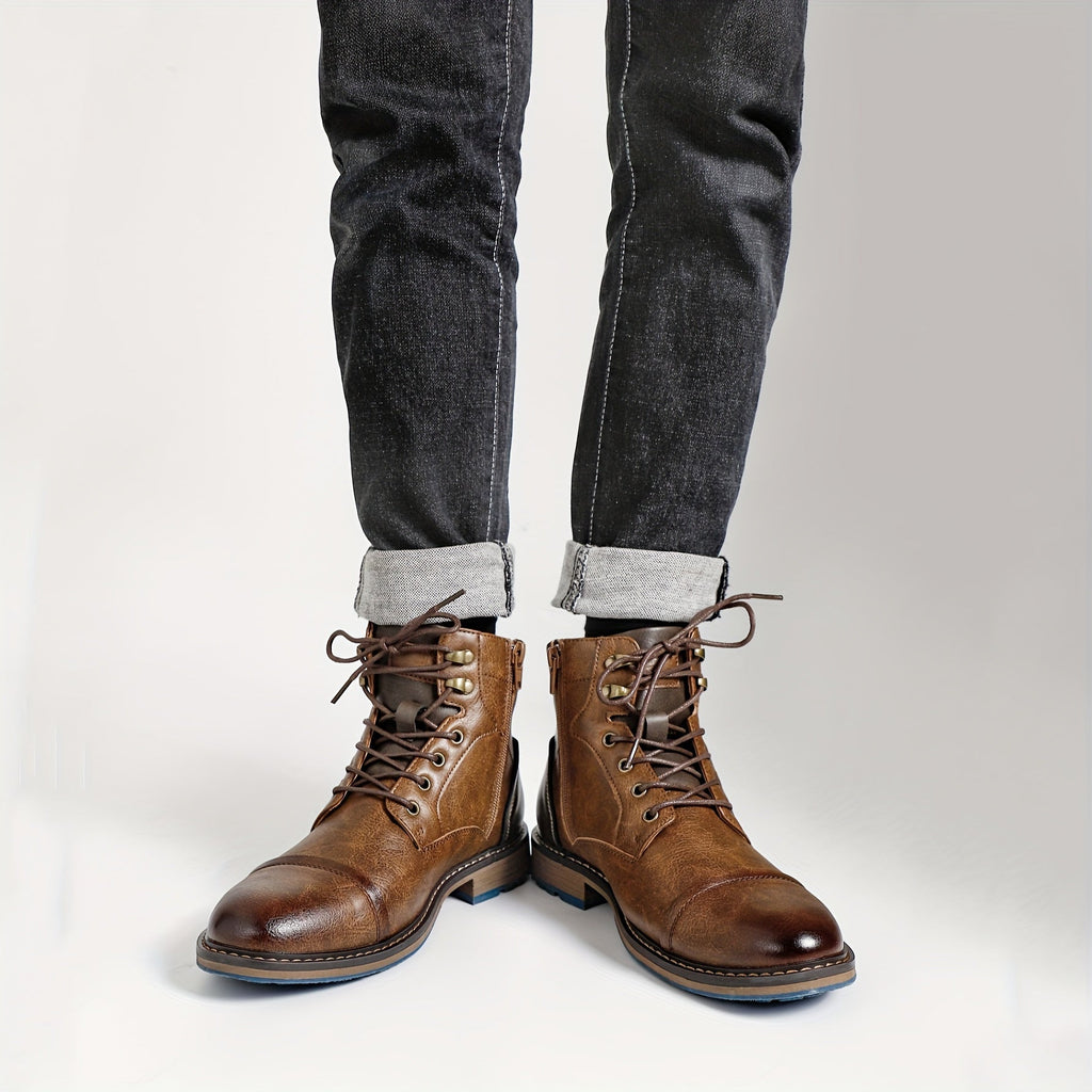 Adaptable Heritage Brogue Lace Up Boots For Men | Drew
