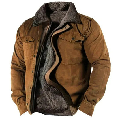 Linen Warm sherpa-lined jacket for men | Logan