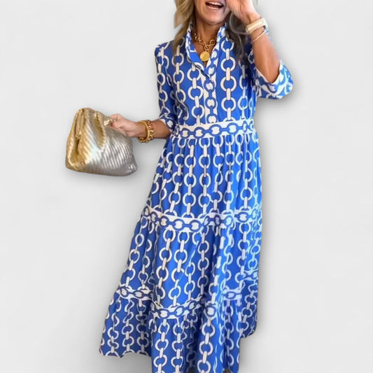 Steadfast Midi dress with chain pattern for women | Juliette