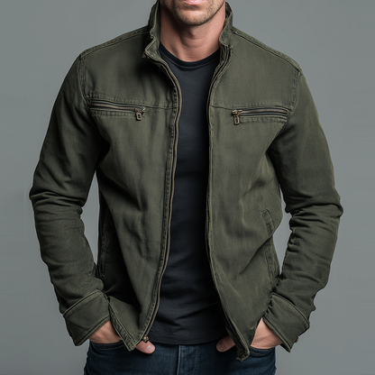 Buttery Vintage Style Zip Jacket For Men | William