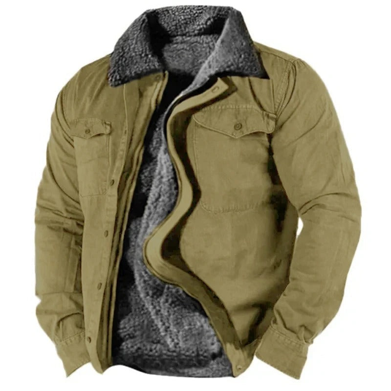 Linen Warm sherpa-lined jacket for men | Logan