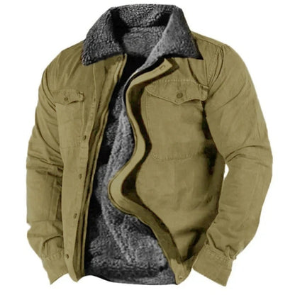 Linen Warm sherpa-lined jacket for men | Logan