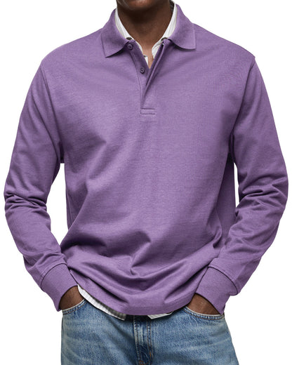 Riviera Classic Long Sleeve Polo Shirt For Men | Tristan