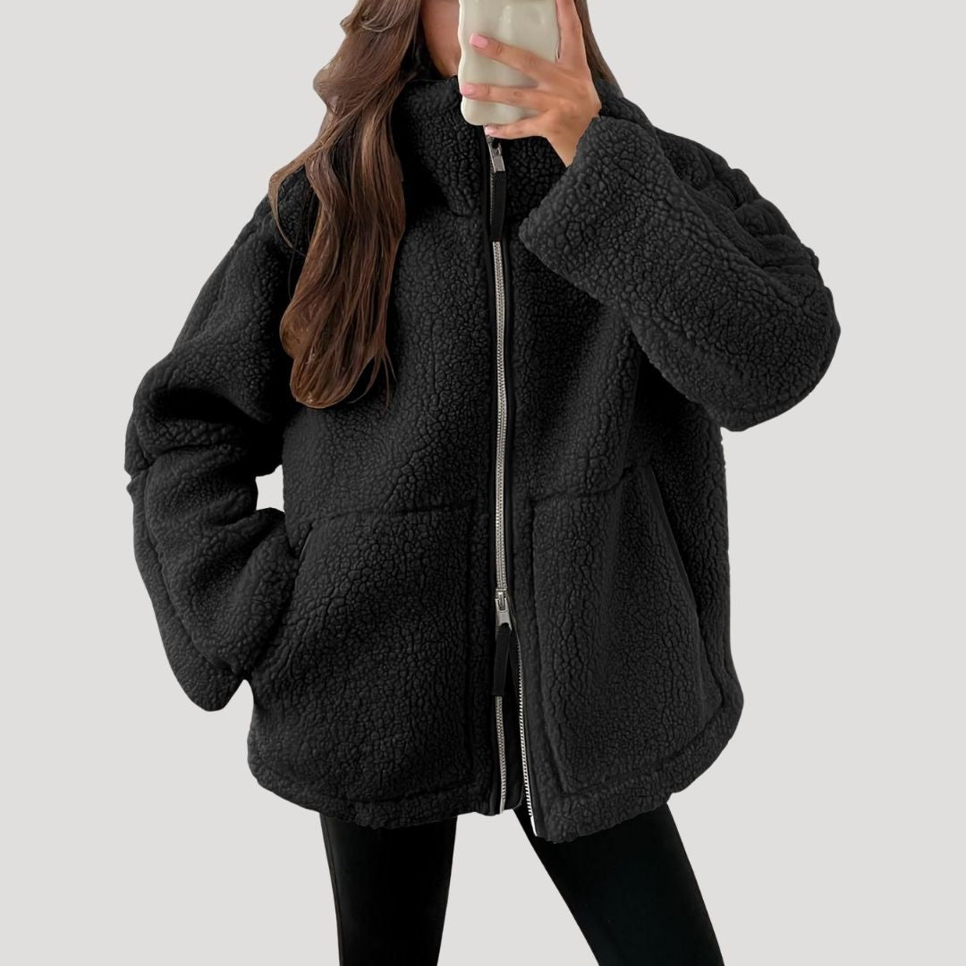 Lakeside Teddy fleece zip-up jacket for women | Noelle