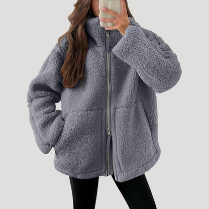 Lakeside Teddy fleece zip-up jacket for women | Noelle
