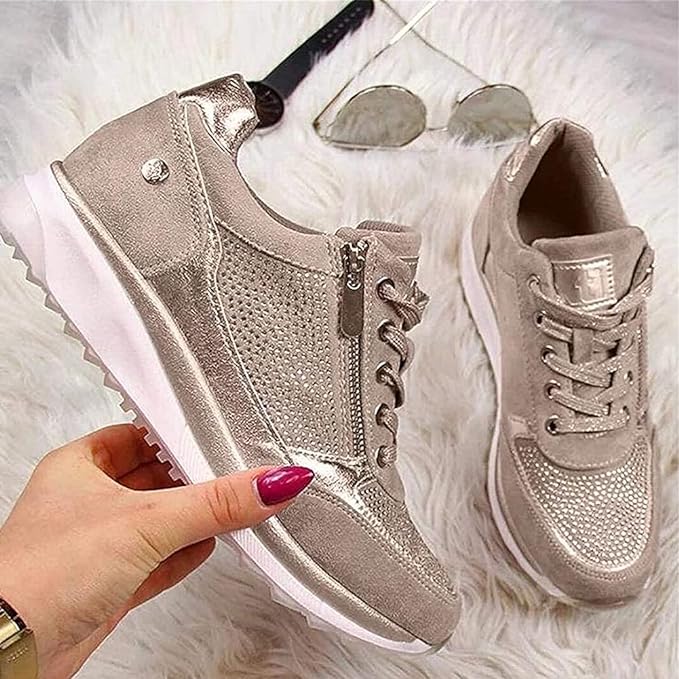 Relaxed Zip-up comfort sneakers for women | Gavriel