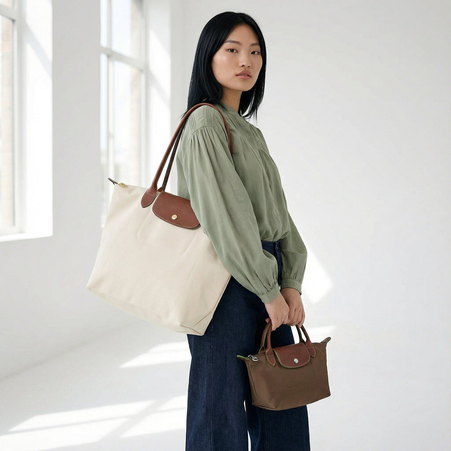 Etched Large Le Pliage tote bag for women | Longchamp