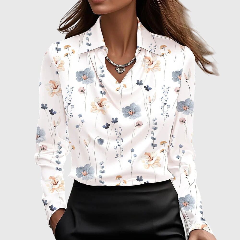 Loving Draped Neck Elegant Blouse For Women | Vivienne