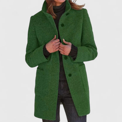 Natural Classic Mid Length Coat For Women | Ardelia