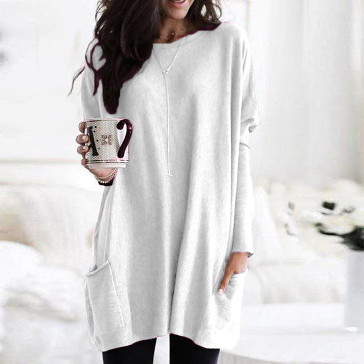 Snug Relaxed Long Sleeve Pocket Tunic For Women | Mirelith