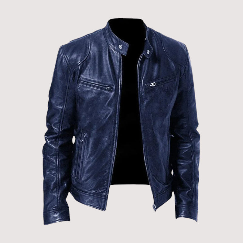 Brass Classic Zip Front Jacket for Men | Dorian