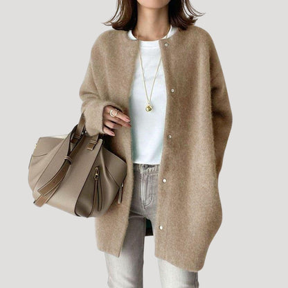 Coastal Long knit cardigan with relaxed silhouette for women | Arlette