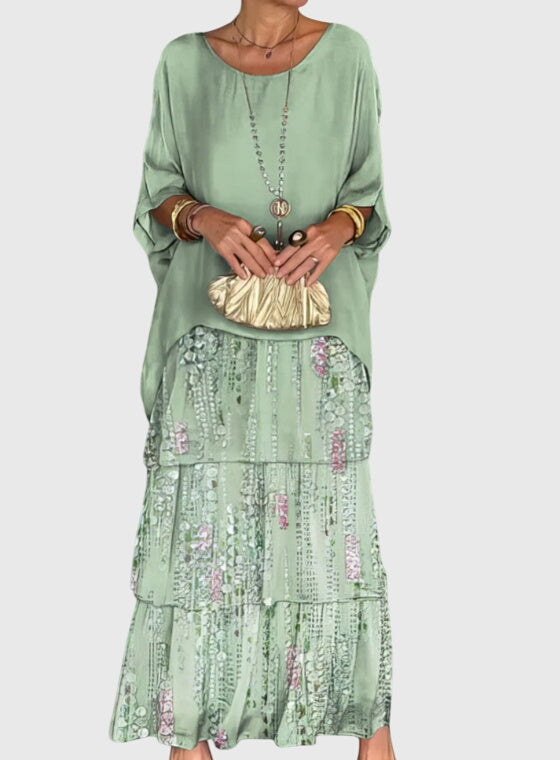 Happy Long flowing elegant dress for women | Clara