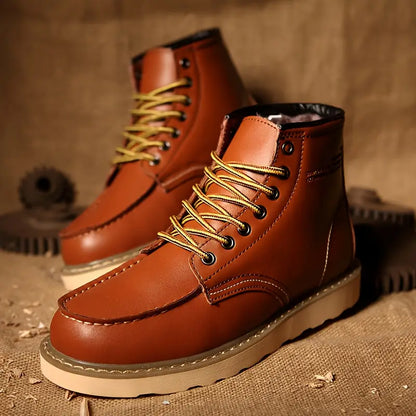 Practical Retro Lace Up Ankle Boots For Men | Corvane