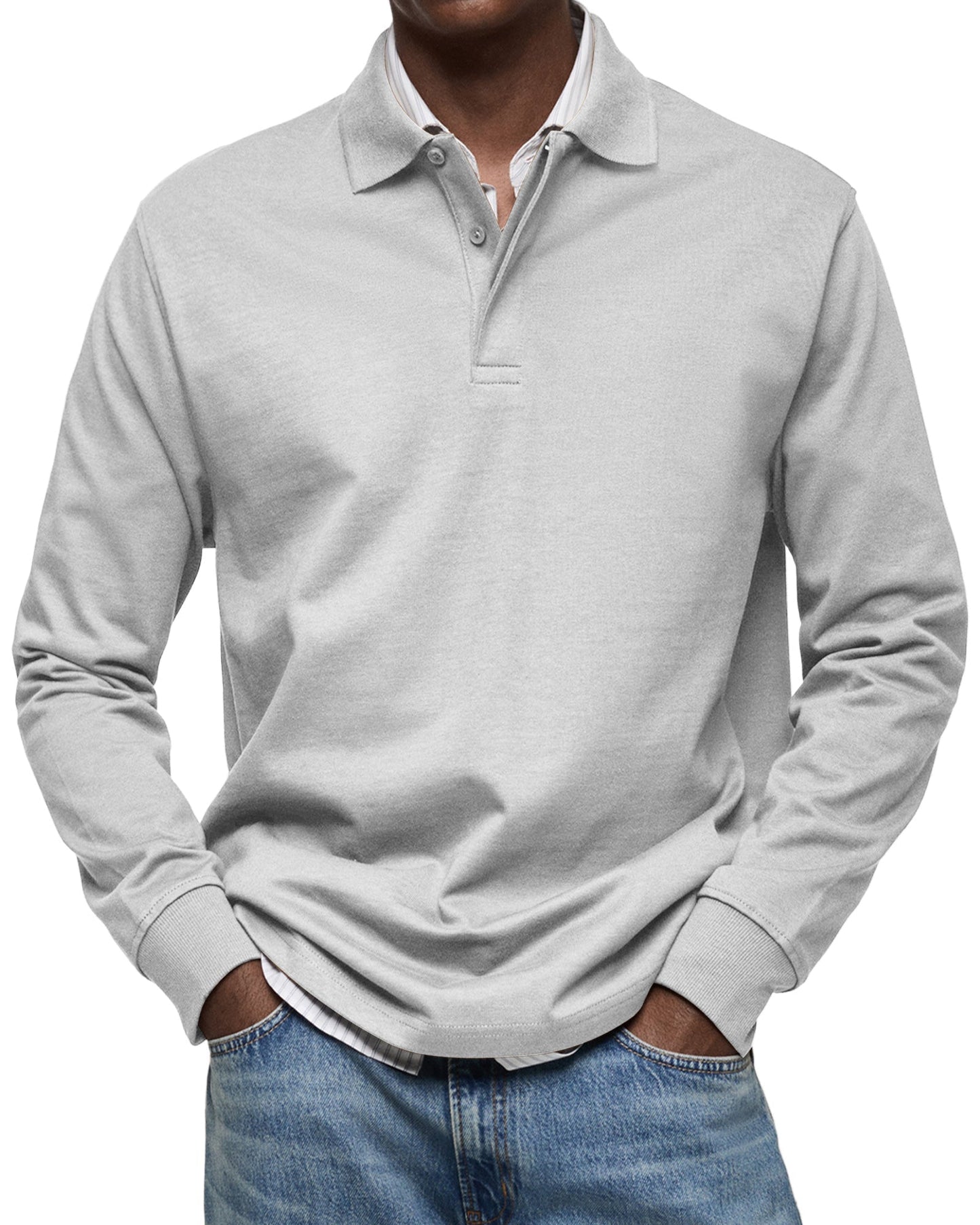 Riviera Classic Long Sleeve Polo Shirt For Men | Tristan
