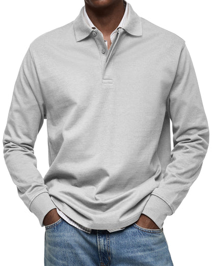 Riviera Classic Long Sleeve Polo Shirt For Men | Tristan
