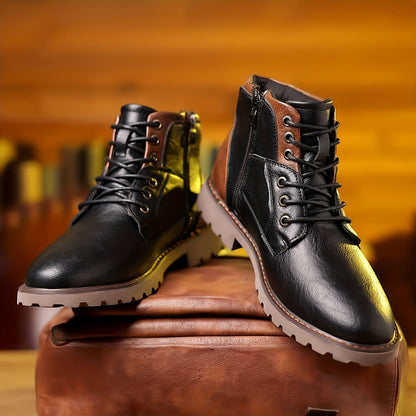 Welcoming Vintage lace-up boots with timeless silhouette for men | Daniel