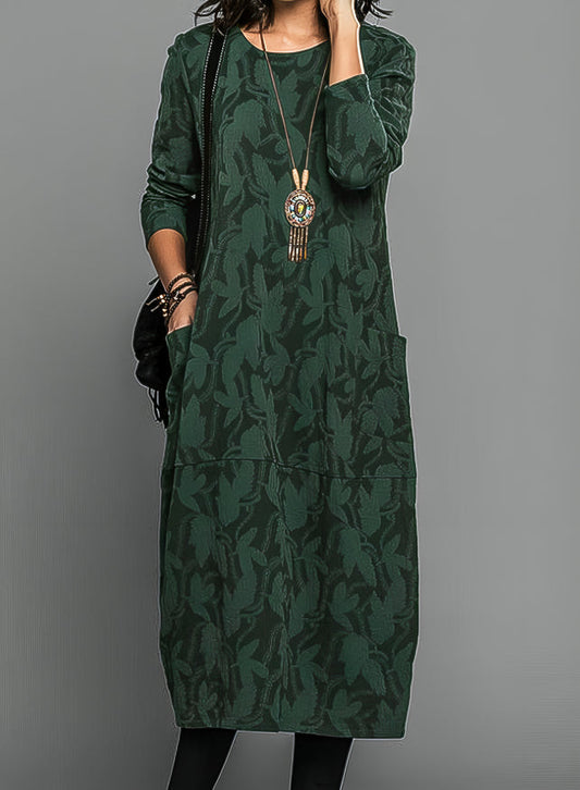 Harmonious Elegant winter dress with long sleeves for women | Dina