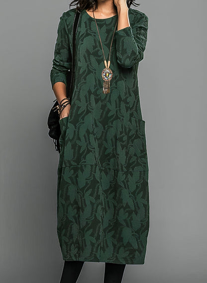 Amber Long Sleeve Printed Midi Dress for Women | Mirella