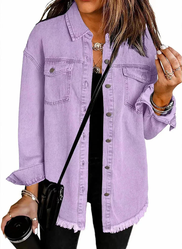 Supreme Relaxed Fit Denim Jacket For Women | Kalinda